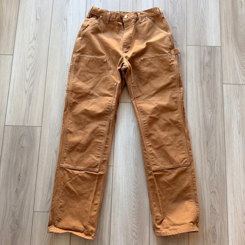 Carhartt B01 Double Knee Pants Mens 34x34 Brown Duck Canvas